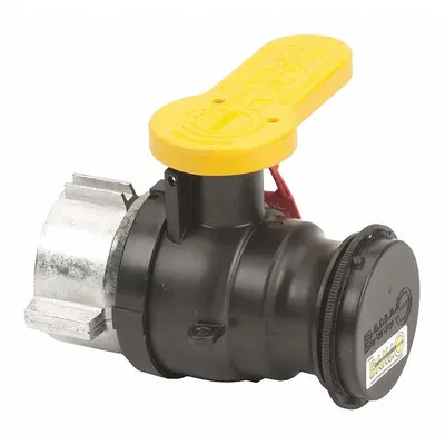 BANJO W230238 Polypropylene Ball Valve, 2 in, Female Buttress x Male Camlock - Polypropylene Ball Valves