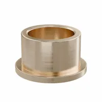 Flanged Sleeve Bearing: Bronze, SAE 841, 14 mm Bore, 18 mm OD, 12 mm Lg, -35°F to 300°F, 10 PK (MPN FFM1418-12B)