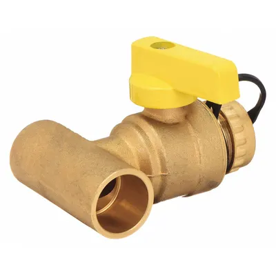 WEBSTONE Boiler Drain Valve: 1 in, Brass, 600 psi Max. Op Pressure, Full Port Ball Port - Brass Purge Valves