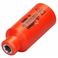 ITL Insulated Socket: 1/4 in Drive Size, 4.5mm Socket Size, 1 5/8 in Overall Lg, 6-Point, Std (MPN 07201)