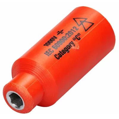 ITL Insulated Socket: 1/4 in Drive Size, 4.5mm Socket Size, 1 5/8 in Overall Lg - 1/4" Drive Metric Insulated Hand Sockets