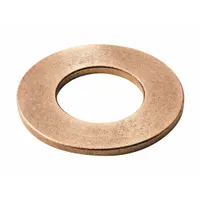 OILITE Thrust Washer: 2 in Bore, Bronze, SAE 841, 4 in OD, 0.125 in Thick, -35°F to 300°F, 2 PK (MPN TT4002-01B)