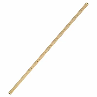 WESTCOTT Meter Stick: 10432, 3 5/16 ft, 0.23 in Thick, Clear, Black, Rigid - Wood Rulers