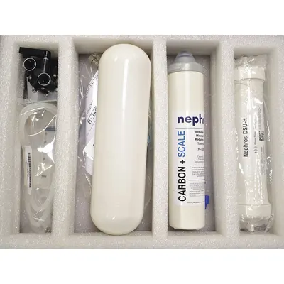NEPHROS Inline Water Filter: 0.005 micron, 2 gpm, 13 in Overall Ht - Ice Machine & Refrigerator Water Filter Systems
