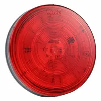 GROTE Stop/Turn/Tail Light: LED, Stop Light, Red, Round, 4 5/16 in Overall Dia, 4 5/16 in Overall Ht (MPN 53312)
