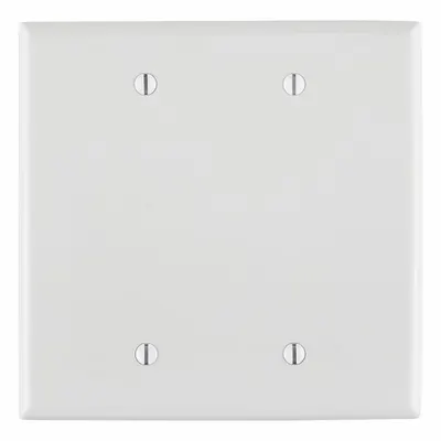 LEVITON Wall Plate: Blank, 2 Gang, White - General Purpose Wall Plates