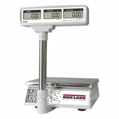 Pricing scale with 11 3/4 in wide weighing surface and 9 1/2 in depth. Readability of 0.01 lb/0.005 kg/0.2 oz. Not IP rated. Suitable for commercial weighing and pricing applications such as deli counters and retail checkout.