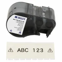 Combined Label and Ribbon Cartridge: 1 1/2 in x 20 ft, Vinyl, Clear (Gloss), Indoor/Outdoor (MPN M5C-1500-595-CL-BK)
