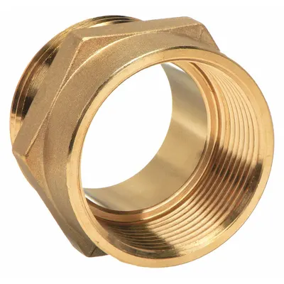OEM Brass Rigid Fire Hydrant & Standpipe Adapter, NPT x NST, Straight, Hex - Brass Rigid Fire Hydrant & Standpipe Adapters