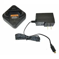 Single-unit charger for MOTOROLA SL series radios. Operates on 120 V AC input and charges one radio at a time. Suitable for use in communication equipment charging stations.