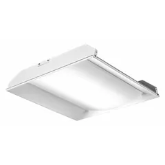 This 2 ft. x 2 ft. LED center-basket troffer delivers 4100 lumens at 4000K color temperature, consuming 33.7 W. It operates on 120 to 277V AC and is designed for grid ceilings in commercial and industrial spaces.