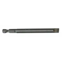 This APEX impact bit features a slotted head with imperial 10F-12R industry size. The hex shank provides secure retention in power tools. Supplied as a 5-pack, it is suitable for driving slotted screws in assembly and maintenance tasks.