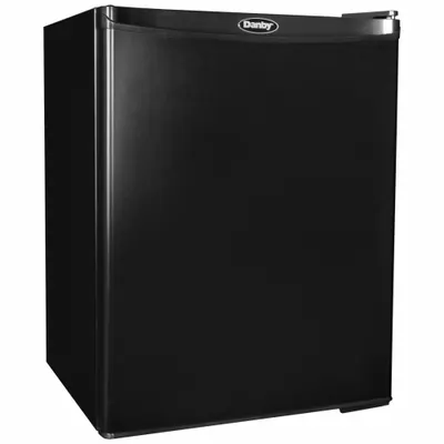 DANBY Mini Refrigerator: Black, 2.2 cu ft Total Capacity, 2 Shelves - Mini Refrigerators