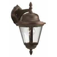 Wall Lantern: Incandescent, 100 W, 120V AC, 16 in Overall Ht, Aluminum Housing Material (MPN P5863-20)