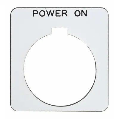 SCHNEIDER Legend Plate: 30 mm Panel Mounting Size, Square - Push-Button Rings & Plates