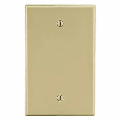 HUBBELL Wall Plate: Blank, 1 Gang, Ivory - General Purpose Wall Plates