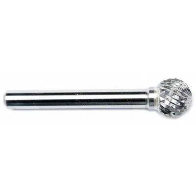 OEM APPROVED VENDOR Double-Cut Ball Bur, 1/4" Head, 1/4" Shank, SD-1 - Double-Cut Ball Burs