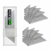 BOXBLAYDE Replacement Blades: Steel, Repl Blades, 393MH4, 2 7/16 in Blade Lg, Straight, 10 PK (MPN BBSTR10PK)