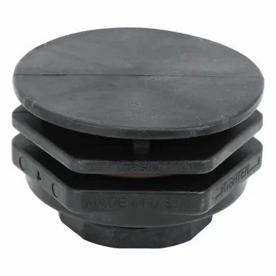 BANJO Bulkhead Tank Flange: Polypropylene Body, 1 1/2 in Female NPT Threaded Inside - Swirl-Prevention Caps