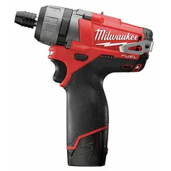 This cordless screwdriver kit features a brushless motor and a 1/4 in drive. It delivers a torque range of 0 in-lb to 350 in-lb, with a minimum torque of 0 in-lb. Suitable for assembly, fastening, and light-duty driving tasks in industrial maintenance, electrical panel work, and production environments.