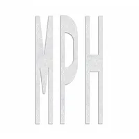 RAE Preformed Thermoplastic Pavement Markings: Mph, White, 8 ft Lg, 4 1/2 ft Wd, Pavement (MPN PR-TH-3638)