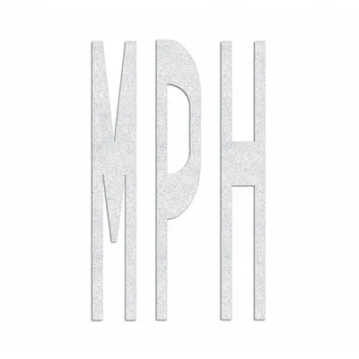 RAE Preformed Thermoplastic Pavement Markings: Mph, White, 8 ft Lg, 4 1/2 ft Wd - Pavement Pre-Determined Messages
