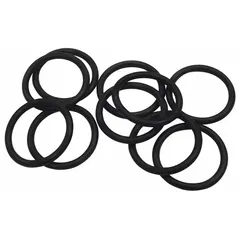 Pack of 10 O-rings for sealing connections in institutional toilet systems. Used to prevent leaks between components in commercial restroom fixtures.
