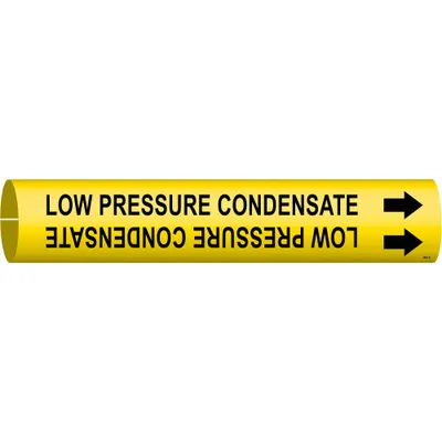 BRADY Low Pressure Condensate Snap-On Pipe Marker - Low Pressure Condensate Snap-On Pipe Markers