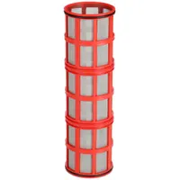 Stainless steel mesh screen with 0.0049 in opening for AMIAD strainers. Red color. Direct replacement part for maintaining filtration in industrial fluid systems