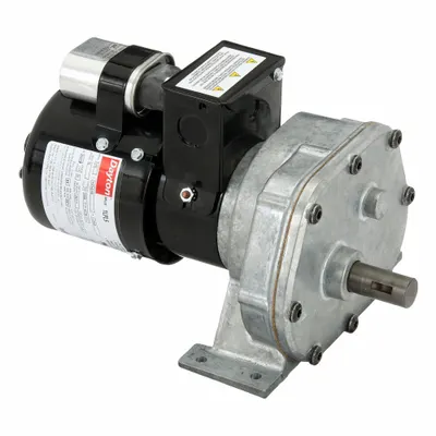 Dayton Gearmotor: Parallel, Single Output Shaft, PSC, TEFC, 6 RPM, 600 in-lb Max Torque - Parallel Shaft AC Gearmotors