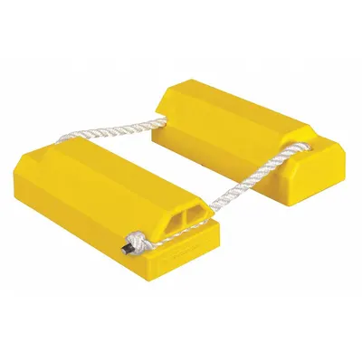 CHECKERS Wheel Chock: Urethane, 14 in Overall Lg, 6 in Overall Wd, 4 1/4 in Overall Ht - Aircraft Wheel Chocks