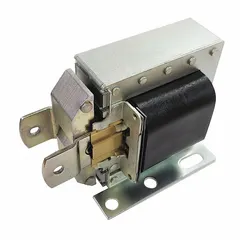 AC laminate pull type solenoid with 240V AC coil voltage, intermittent duty cycle, and stroke range of 0 to 1.25 in. Delivers pull force from 256.0 to 512.0 oz. Dimensions: 2 3/8 in depth, 2 937/1000 in length, 2 973/1000 in width. Used for linear motion in industrial control applications such as latching, clamping, or actuating mechanisms.
