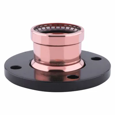 OEM APPROVED VENDOR Press-Fit x Flange, 4 in CTS, Copper/Bronze - Plumbing Copper & Bronze Press Tube Flanges