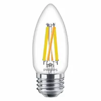 PHILIPS Compact LED Bulb: Medium Screw (E26), LED, (B) Bullet, B11, 5 W Watt, 2200K/2700K, Clear (MPN 5B11/PER/UD/CL/G/E26/WGD 6/3PF T20)