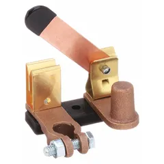 This top post knife blade disconnect switch is designed for 12V negative ground systems. It features copper contacts for efficient conductivity and is used to isolate a battery from its circuit, preventing parasitic drain and enabling safe maintenance on vehicles, boats, RVs, and industrial equipment.