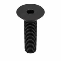 Socket Flat Head Screw: 1/4"-28 Thread Size, 3/4 in Lg, Flat, Black Oxide, Alloy Steel, 100 PK (MPN 25F75KFC)