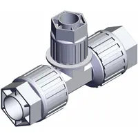 SMC High Purity Fitting: 1 in OD x 3/4 in OD x 1 in OD Size, Compression x Compression x Compression (MPN LQ3T6A-R1)