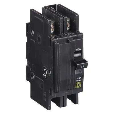 SQUARE D Miniature Circuit Breaker: 35 A, 120/240V AC, Single Phase, 10kA at 120/240V AC - QOU Series, Unit-Mount Square D Miniature Circuit Breakers