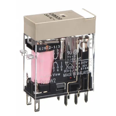OMRON General Purpose Relay: Socket Mounted, 5 A Current Rating, 24V AC, DPDT - Socket-Mounted Relays