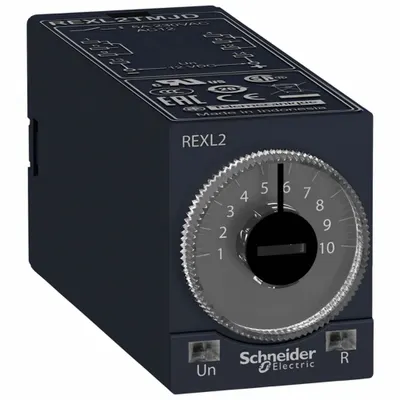 SCHNEIDER Time Delay Relay: Socket Mounted, 24V AC, 5 A, 8 Pins/Terminals - Socket-Mounted Relays