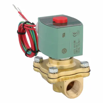 REDHAT Solenoid Valve: 2-Way, Normally Closed, 1/2 in Pipe Size, 110V AC/120V AC - 2-Way/2-Position, Normally Closed Solenoid Valves