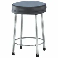 MR Stool: Vinyl, Ht Range 21 in to 21 in, 15 in Seat Wd, 15 in Seat Dp, 0 Glides, ESD-Safe, Black (MPN 7445MR)