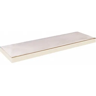 HALLOWELL Boltless Shelf: 96 in x 36 in, 710 lb Load Capacity, Particleboard, Tan - Particleboard Decking Shelf Kits for Boltless Shelving