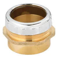 ZURN Waste Connector: Cast Brass, Chrome-Plated, Silver, 1 1/2 in Nominal Pipe Size, 4 in Overall Lg (MPN Z8936CZ-PC)