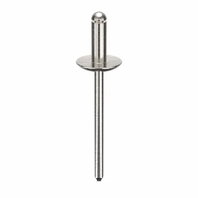 OEM Large Flange Blind Rivet, 0.156" Dia, 1.738" L, Plain, 500 PK - Large Flange Blind Rivets