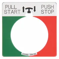 Legend Plate: 30 mm Panel Mounting Size, Square, 1 3/4 in Overall Ht x 1 3/4 in Overall Wd (MPN 10250TPP2)