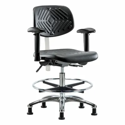 OEM Polyurethane Cleanroom Chair with Arms - Polyurethane Cleanroom Chairs