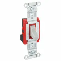 HUBBELL Wall Switch: Toggle Switch, Single Pole, Maintained, Gray, 120/277V AC, 20 A (MPN SNAP1221GY)