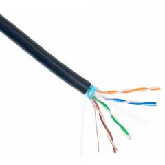 Shielded Category 6A cable for high-speed Ethernet networks. 23 AWG solid conductors, PVC jacket, commercial fire rating. Supports 10GBASE-T applications up to 100 meters. Suitable for structured cabling in commercial environments.