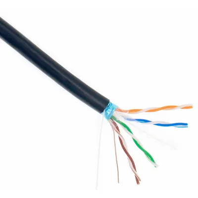 TRIPLETT Data Cable: 1,000 ft Cable Lg, 23 AWG, Commercial, Black, PVC, CAT6AS-1000BK - Category 6A Cable
